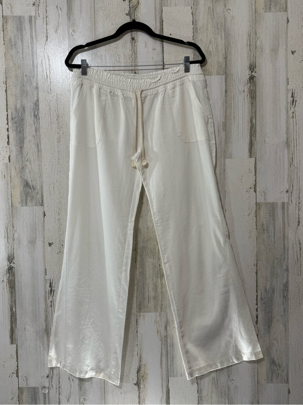 Comfort-Driven Wide Leg Linen Pants Drawstring in Cream
